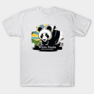 White Panda - WILD NATURE - WHITE PANDA -6 T-Shirt